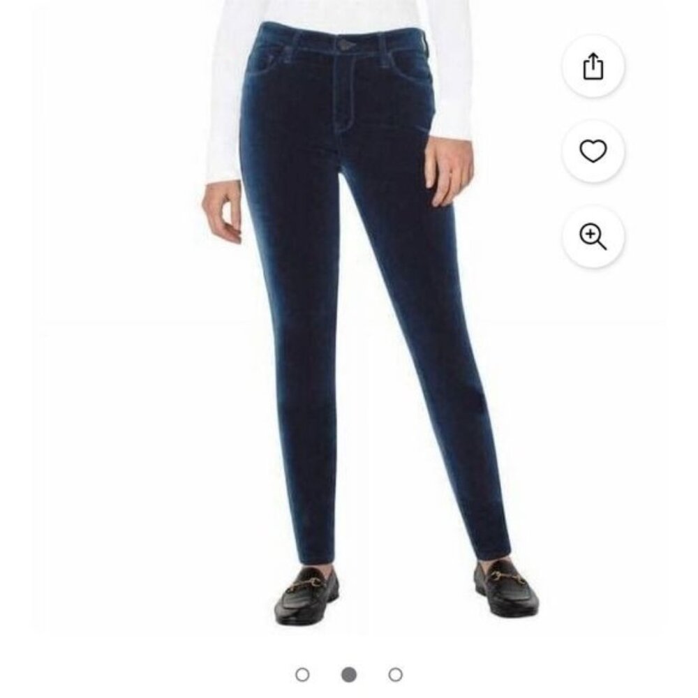 New dark blue women's velvet pants large size 12